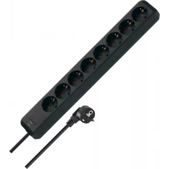 Multiprise Brennenstuhl Eco-Line 8 prises noire H05 - multiprise