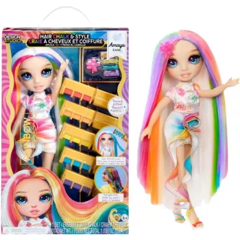 MGA Rainbow High Hair Chalk & Style Poupée - Amaya Raine