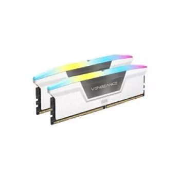 Kit mémoire CORSAIR Vengeance RGB 32 Go (2x16 Go) DDR5 6000 MHz CL38 blanc double canal