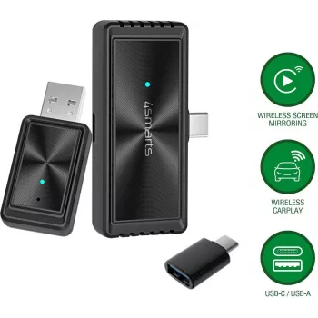 4smarts adaptateur de mise en miroir d'écran CarPlay sans fil noir