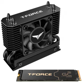 SSD Team Group T-Force GC PRO 2 To M.2 2280 PCIe Gen5 NVMe avec dissipateur T-FORCE DARK AirFlow, noir