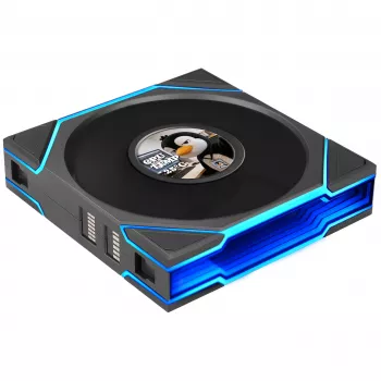 Ventilateur Lian Li UNI FAN TL LCD FLEX Wireless 120 mm Reverse Blade ARGB PWM avec écran LCD - noir