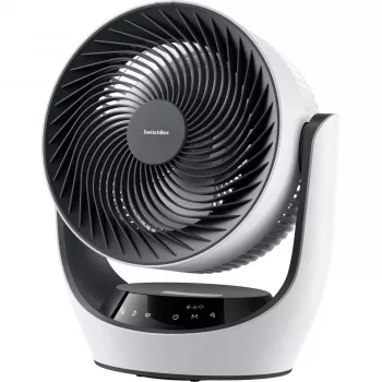 Ventilateur circulateur intelligent sur batterie SwitchBot avec 100 vitesses, oscillation horizontale de 90° et verticale de 100°, Bluetooth et Wi-Fi (hub requis), blanc
