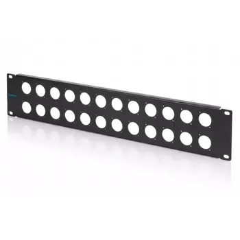 DIGITUS panneau d'occultation 2U pour baie pour 24 modules D-Sub, 19 pouces, noir