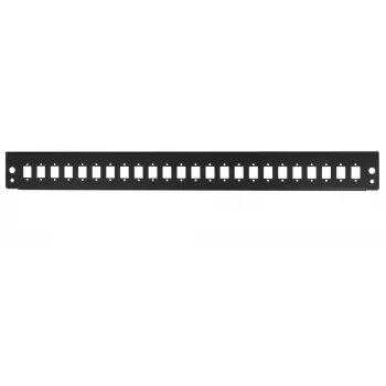 LogiLink FB2401B Panneau de brassage fibre optique 19 inch 1U 24 ports, plaque avant, noir RAL 9005