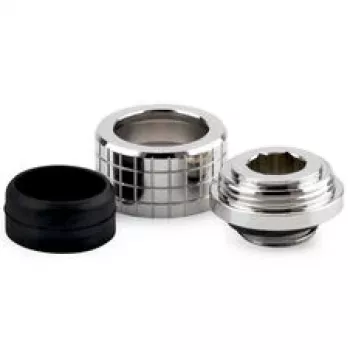 Raccord à compression Thermal Grizzly DeltaMate, laiton - nickel brillant, pour tubes rigides 14 mm, filetage G1/4 pouces