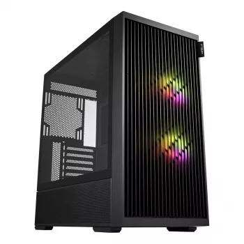 Fortron M330 boîtier PC mini tour en verre trempé, noir