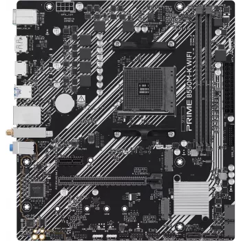 ASUS PRIME B550M-K WIFI carte mère AMD AM4 Micro-ATX avec Wi-Fi 5, DDR4, PCIe 4.0, HDMI, VGA