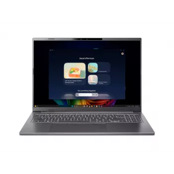 Copilot+ PC Acer Aspire 16 AI A16-52M-74UY, 16 pouces WUXGA IPS, Intel Core Ultra 7 155H, 16 Go LPDDR5X, 512 Go SSD, Windows 11 Home, gris acier