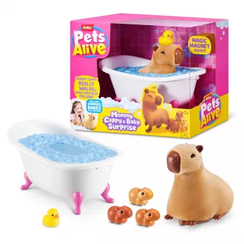 ZURU Pets Alive Mommy Capybara and Baby Surprise Interactive Toy