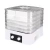 MEO MR-768 MAESTRO déshydrateur alimentaire pour légumes et fruits, 520 W, 5 plateaux, température réglable 35-70°C, minuterie jusqu'à 48h, blanc et transparent