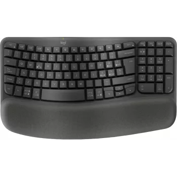 Logitech Ergo Series Wave Keys for Business clavier ergonomique sans fil, disposition italienne, graphite