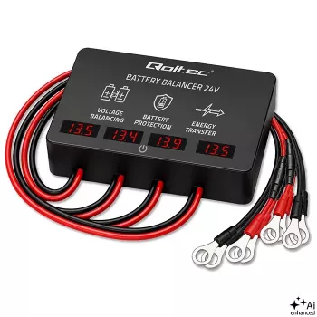 Équilibreur de batteries Qoltec 48V pour 4 x 12V | 10A | AGM GEL LiFePO4 | LED