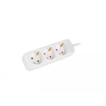 Multiprise Schuko 3 prises Lanberg PS0-03F-0150-W, câble 1,5m, blanche