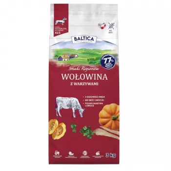 BALTICA Flavours of Regions Bœuf et légumes Aliment sec pour petites races 3kg