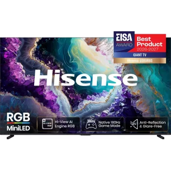 Hisense 100UR8DS 100 pouces 4K UHD MiniLED Smart TV avec dalle 180Hz, Dolby Vision IQ, Dolby Atmos et VIDAA