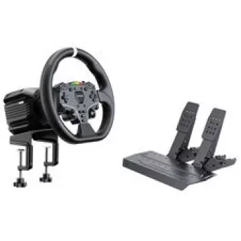 Simulateur de course MOZA R5 Pro - base Direct Drive 5,5 Nm, volant en cuir 11 inch, ensemble 2 pédales
