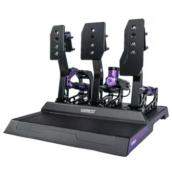 Ensemble de 3 pédales Conspit CPP-Lite avec frein à capteur de force, accélérateur et embrayage à effet Hall, aluminium CNC, USB, PC