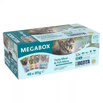 Sachets de nourriture pour chat en sauce BOZITA Megabox 48x85 g