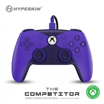Hyperkin Competitor Manette filaire pour Xbox Series X|S, Xbox One & PC - violet