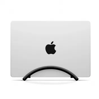 Twelve South BookArc Flex Support vertical pour ordinateur portable MacBook et notebooks, aluminium anodisé noir, dock de bureau gain de place avec gestion des câbles