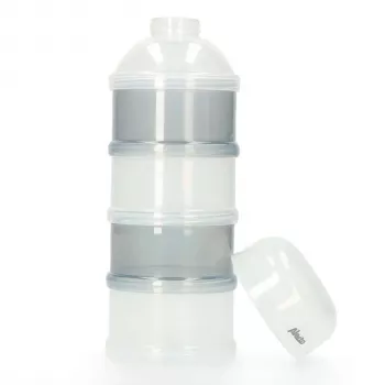 Distributeur de lait en poudre Alecto BF-4 à 3 compartiments, sans BPA, étanche, blanc/transparent