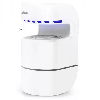 Lampe anti-insectes automatique Alecto BC-14 - blanche - 75 m² - montage au plafond - lumière UV