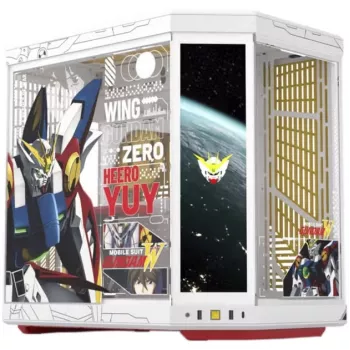 HYTE Y70 Touch Infinite Gundam Wing Edition boîtier Mid-Tower, double verre trempé, écran tactile 4K, blanc