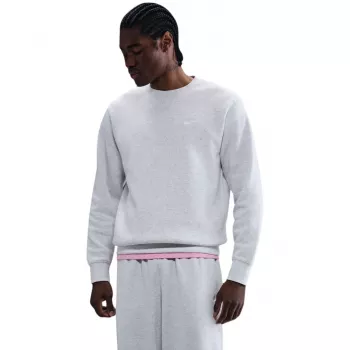 Sweat col rond Nike Club Fleece pour homme gris chiné foncé taille L