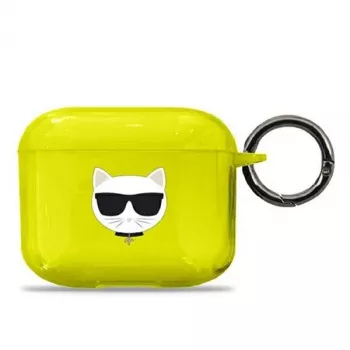 Coque Karl Lagerfeld KLA3UCHFY pour AirPods 3 jaune Choupette