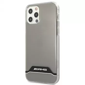 AMG AMHCP12MTCBW Coque rigide transparente électroplaquée noir et blanc pour iPhone 12/12 Pro