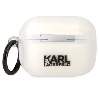 Karl Lagerfeld étui AirPods Pro transparent avec silhouette de tête Karl