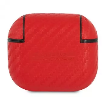 Ferrari FESA3CARE On Track AirPods 3 Case Red PU Carbon