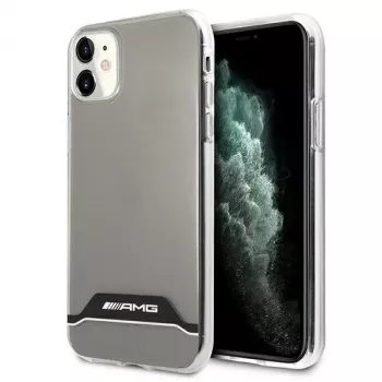 AMG AMHCN61TCBW coque rigide pour iPhone 11 / XR 6,1 inch – transparente avec noir & blanc électroplaqué