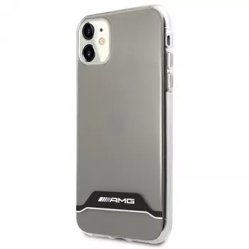 AMG AMHCN61TCBW coque rigide pour iPhone 11 / XR 6,1 inch – transparente avec noir & blanc électroplaqué