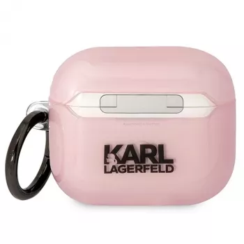 Karl Lagerfeld KLA3HNCHTCP Coque rose Ikonik Choupette pour AirPods 3