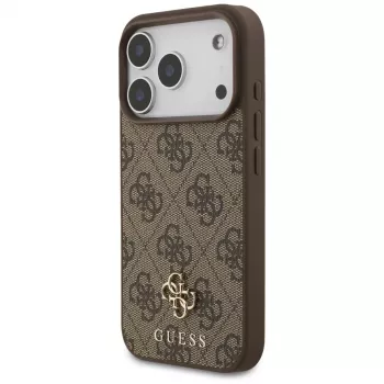 Coque MagSafe GUESS 4G Small Classic Logo pour iPhone 18 Pro / 17 Pro – marron