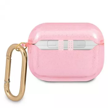 Guess GUAPUCG4GP Coque rose Glitter Collection pour AirPods Pro