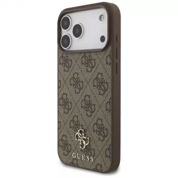 Coque MagSafe GUESS 4G Small Classic Logo pour iPhone 18 Pro Max / 17 Pro Max - marron
