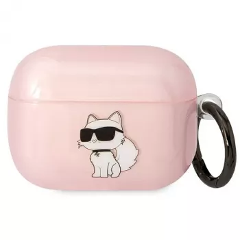 Karl Lagerfeld KLAPHNCHTCP Coque rose Ikonik Choupette pour AirPods Pro