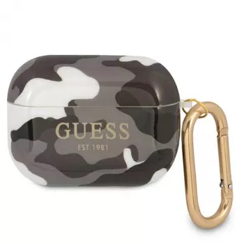 Coque Guess GUAPUCAMG pour AirPods Pro noire collection Camo