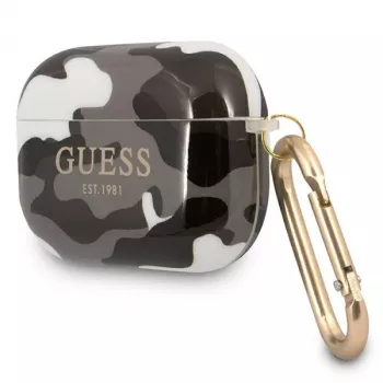 Coque Guess GUAPUCAMG pour AirPods Pro noire collection Camo