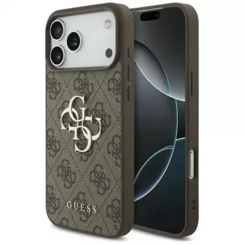 Coque arrière GUESS 4G Big Logo pour Apple iPhone 17 Pro / 18 Pro - marron