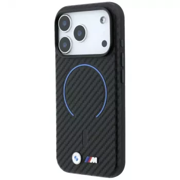 Coque MagSafe BMW M Carbon Printed Ring pour iPhone 18 Pro / 17 Pro - noire