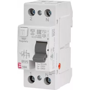 Disjoncteur différentiel ETI EFI-P2 2P 16A 30mA type A