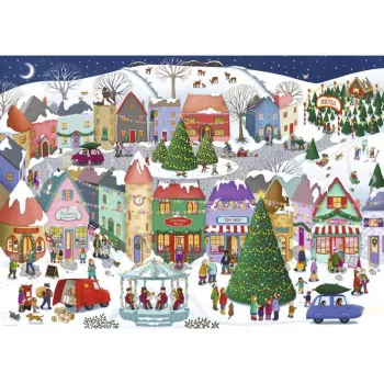 Puzzle Ville de Noël enchantée Ravensburger (1000 pièces)