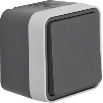 Hager WNC010 interrupteur intermédiaire en saillie, série W.1, IP55, gris