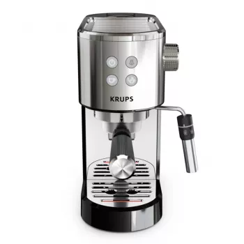 Krups Virtuoso XP444C10 Machine à espresso semi-automatique, 15 bars, 1 l, noir/argent