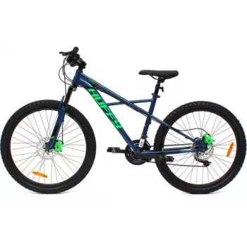 Huffy Korros 26 Mountain Bike Blue - 18-Speed Steel Hardtail with Front Suspension