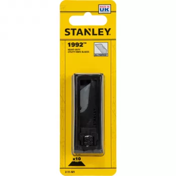 STANLEY BLACK&DECKER Stanley lames universelles 1992 10 pièces – lames trapézoïdales robustes en acier à haute teneur en carbone pour cutters standard